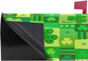 img 1 attached to St. Patrick'S Day Magnetic Mailbox Cover: Shamrock Clover, Buffalo Check Plaid & Irish Luck!