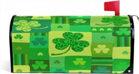 img 4 attached to St. Patrick'S Day Magnetic Mailbox Cover: Shamrock Clover, Buffalo Check Plaid & Irish Luck!