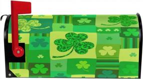 img 3 attached to St. Patrick'S Day Magnetic Mailbox Cover: Shamrock Clover, Buffalo Check Plaid & Irish Luck!