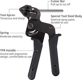 img 3 attached to 🔒 Proster Stainless Steel Cable Tie Tool Set with Adjustable Tensioning and Cutting Tool + 200pcs 304 Self-Locking Cable Ties, Sizes 4.6x150mm, 4.6x200mm, 4.6x300mm