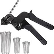 🔒 proster stainless steel cable tie tool set with adjustable tensioning and cutting tool + 200pcs 304 self-locking cable ties, sizes 4.6x150mm, 4.6x200mm, 4.6x300mm логотип