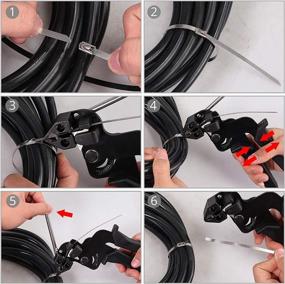 img 2 attached to 🔒 Proster Stainless Steel Cable Tie Tool Set with Adjustable Tensioning and Cutting Tool + 200pcs 304 Self-Locking Cable Ties, Sizes 4.6x150mm, 4.6x200mm, 4.6x300mm