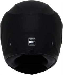 img 1 attached to 🏍️ Lightweight DOT Approved TRIANGLE Full Face Motorcycle Street Bike Helmet in Black (Medium)