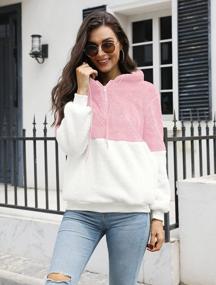 img 2 attached to LONGYUAN Women'S Spring Fleece Hoodie Pullover Sweater Zipped Up With Pocket - Warm Winter Long Sleeve