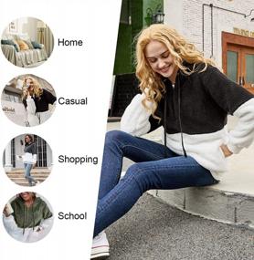 img 1 attached to LONGYUAN Women'S Spring Fleece Hoodie Pullover Sweater Zipped Up With Pocket - Warm Winter Long Sleeve