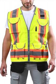 img 3 attached to Stay Safe On The Job With Kolossus High Visibility Work Vest - Class 2 With Pockets, Padded Neck, And Reflective Tape