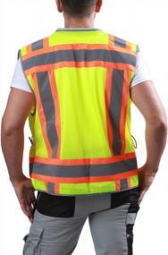 img 1 attached to Stay Safe On The Job With Kolossus High Visibility Work Vest - Class 2 With Pockets, Padded Neck, And Reflective Tape