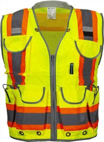 img 4 attached to Stay Safe On The Job With Kolossus High Visibility Work Vest - Class 2 With Pockets, Padded Neck, And Reflective Tape