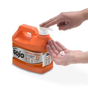 img 1 attached to 🧡 GOJO NATURAL ORANGE Pumice Hand Cleaner: Powerful 1/2 Gallon Quick-Acting Lotion with Pumice Pump Bottle - 0958-04