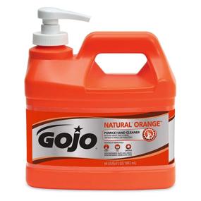img 3 attached to 🧡 GOJO NATURAL ORANGE Pumice Hand Cleaner: Powerful 1/2 Gallon Quick-Acting Lotion with Pumice Pump Bottle - 0958-04