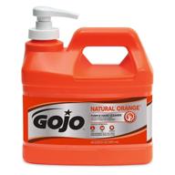 🧡 gojo natural orange pumice hand cleaner: powerful 1/2 gallon quick-acting lotion with pumice pump bottle - 0958-04 logo