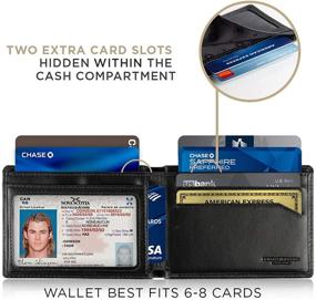 img 1 attached to SERMAN BRANDS Blocking Minimalist Leather Men's Accessories in Wallets, Card Cases & Money Organizers