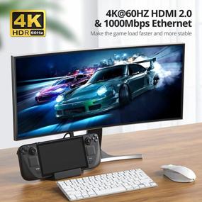 img 2 attached to Док-станция Younik Steam Deck 6-в-1 с HDMI 2.0 4K@60Hz, 3 USB 3.0 и нескользящей подставкой — обновлена!