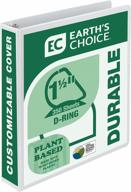 white 1.5-inch durable d-ring view binder from samsill earth's choice - usda certified biobased and eco-friendly logo
