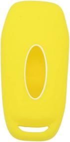 img 2 attached to 🔑 Premium Yellow Silicone Cover Protector Case for FORD Fusion 4 Button Flip Remote Key Fob - SEGADEN CV2711 Compatible