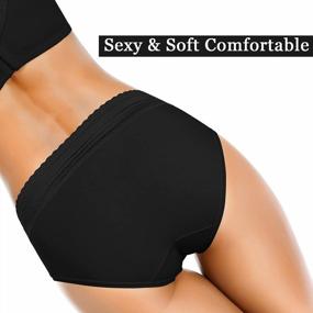 img 2 attached to Full Coverage Women'S Underwear With Lace Waistband - No Show Lines, No Muffin Top | Annenmy Cotton Briefs