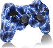 2022 new lightning blue ps3 joystick wireless gamepad - compatible with playstation 3 controllers for kids, boys, girls & men logo