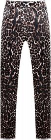 img 4 attached to Mens Unhemmed Leopard Print Luxury Pants By MOGU
