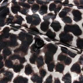 img 2 attached to Mens Unhemmed Leopard Print Luxury Pants By MOGU