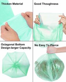 img 2 attached to 60 Count Heavy Duty Compostable Trash Garbage Bags - 13-15 Gallon, 1.18Mils Thickness For Kitchen Garden Home