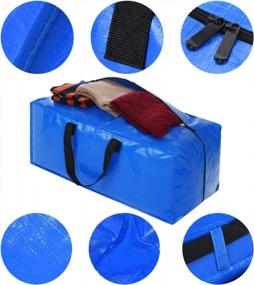 img 3 attached to 6 Pack Heavy Duty Moving Bags - XL Storage Totes For Large Items And Clothing