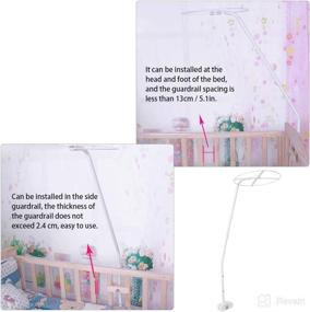 img 2 attached to 🦟 SH-RuiDu Adjustable Mosquito Net Stand: Premium Holder Set for Baby Kids Bed - Essential Accessories for Clip-On Crib Canopy and Rack