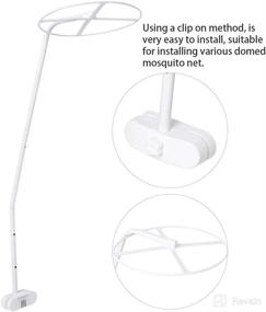 img 1 attached to 🦟 SH-RuiDu Adjustable Mosquito Net Stand: Premium Holder Set for Baby Kids Bed - Essential Accessories for Clip-On Crib Canopy and Rack