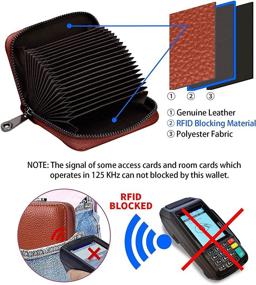 img 2 attached to Genuine Leather Accordion Credit Holder: Stylish and Practical Solution for Organized Credit Cards