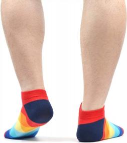 img 2 attached to Colorful And Novelty Men'S Dress Socks - Combed Cotton Ankle Socks Pack For Casual And Fun Attire By WeciBor (B058-32)