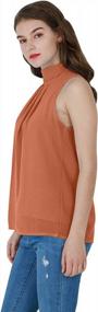 img 2 attached to Stylish Plus-Size Chiffon Blouse - YMING Sleeveless Halter Neck Tunic For Effortless Summer Style
