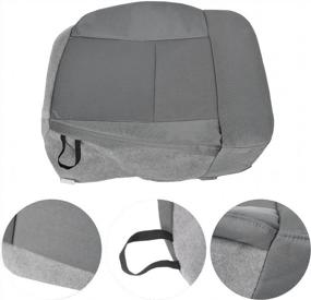 img 3 attached to 2004-2008 Ford F150 Lariat, XLT Driver Side Bottom Gray Cloth Seat Cover - HECASA Compatible