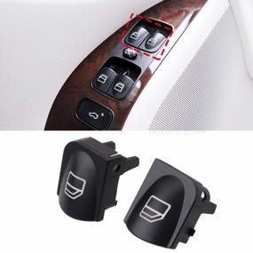 img 4 attached to Jaronx 2PCS Driver Window Switch Button Covers For Mercedes Benz,Power Window Master Switch Repair Button Caps Button For Mercedes Benz C-Class W203 C230 C280 C320 C350, CLK-Class W208 CLK320 CLK430