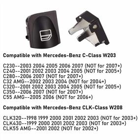 img 1 attached to Jaronx 2PCS Driver Window Switch Button Covers For Mercedes Benz,Power Window Master Switch Repair Button Caps Button For Mercedes Benz C-Class W203 C230 C280 C320 C350, CLK-Class W208 CLK320 CLK430