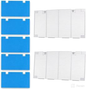 img 4 attached to 🔥 Durable ESUDNT RV Air Conditioner Covers Grill for Dometic 3104928.019 - Includes 2 Ducted Grilles and 5 Filters for RV Cooling Efficiency