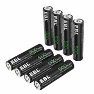 get longer-lasting outdoor solar light performance with ebl aaa rechargeable batteries, pack of 8 logo