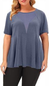 img 4 attached to Stay Cool And Comfortable With Uoohal'S Plus Size Yoga Tops For Women