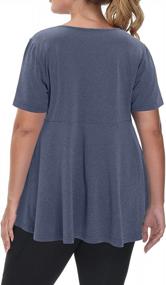 img 3 attached to Stay Cool And Comfortable With Uoohal'S Plus Size Yoga Tops For Women