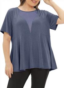 img 2 attached to Stay Cool And Comfortable With Uoohal'S Plus Size Yoga Tops For Women