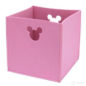 img 3 attached to 🎀 Disney Minnie Mouse Pink Die Cut Storage Bin