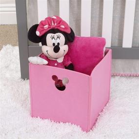 img 1 attached to 🎀 Disney Minnie Mouse Pink Die Cut Storage Bin