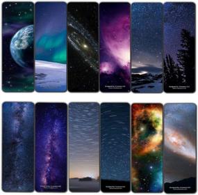 img 4 attached to Creanoso Galaxy Bookmarks (12-Pack) - Awesome Bookmarks For Men, Women, Teens – Premium Planetary Learning Educational Bookmarkers – Cool Unique Science Gifts For Bookworms, Bibliophiles