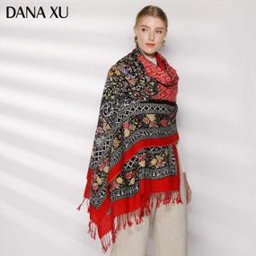 img 2 attached to Stay Stylish And Warm With DANA XU'S 100% Pure Wool Women'S Scarf, Shawl And Poncho Collection