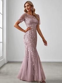 img 2 attached to Glamorous Illusion Embroidery Mermaid Dress: Ever-Pretty'S Elegant Evening Ensemble