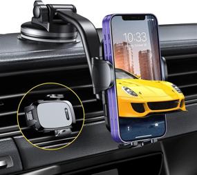 img 4 attached to 📱 Ultimate [Military Grade] 2022 Humixx Car Phone Holder: Unobstructed View 3-in-1 Mount for Dashboard, Windshield, and Air Vent - Compatible with iPhone, Samsung, LG & All Phones