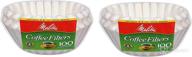 melitta junior basket coffee filters - white 100 count, 2 pack: efficient filtration for rich coffee aromas logo