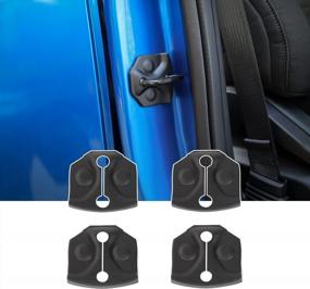 img 4 attached to Voodonala Car Door Lock Cover Door Hinge Antirust ABS Cover For Ford F150 2015+ (4Pcs/Set)
