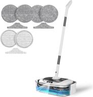 🧹 cordless electric spin mop with led headlight and water sprayer - efficient floor cleaning with cleaning station - 300 ml water tank - 3 sets of buffer pads - suitable for hardwood floors logo