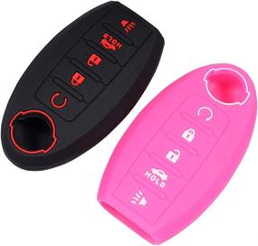 img 1 attached to Lcyam Silicone Key Fob Cover For Nisan Altima Maxima Kicks Murano Pathfinder Armada Patrol