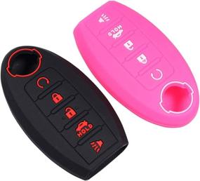 img 3 attached to Lcyam Silicone Key Fob Cover For Nisan Altima Maxima Kicks Murano Pathfinder Armada Patrol