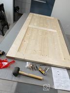 img 1 attached to SmartStandard 28In X 84In Sliding Barn Wood Door Pre-Drilled Ready To Assemble DIY Unfinished Solid Spruce Wood Panelled Slab Interior Single K-Frame (Fit 4FT-5FT Rail) review by Chad Cypert